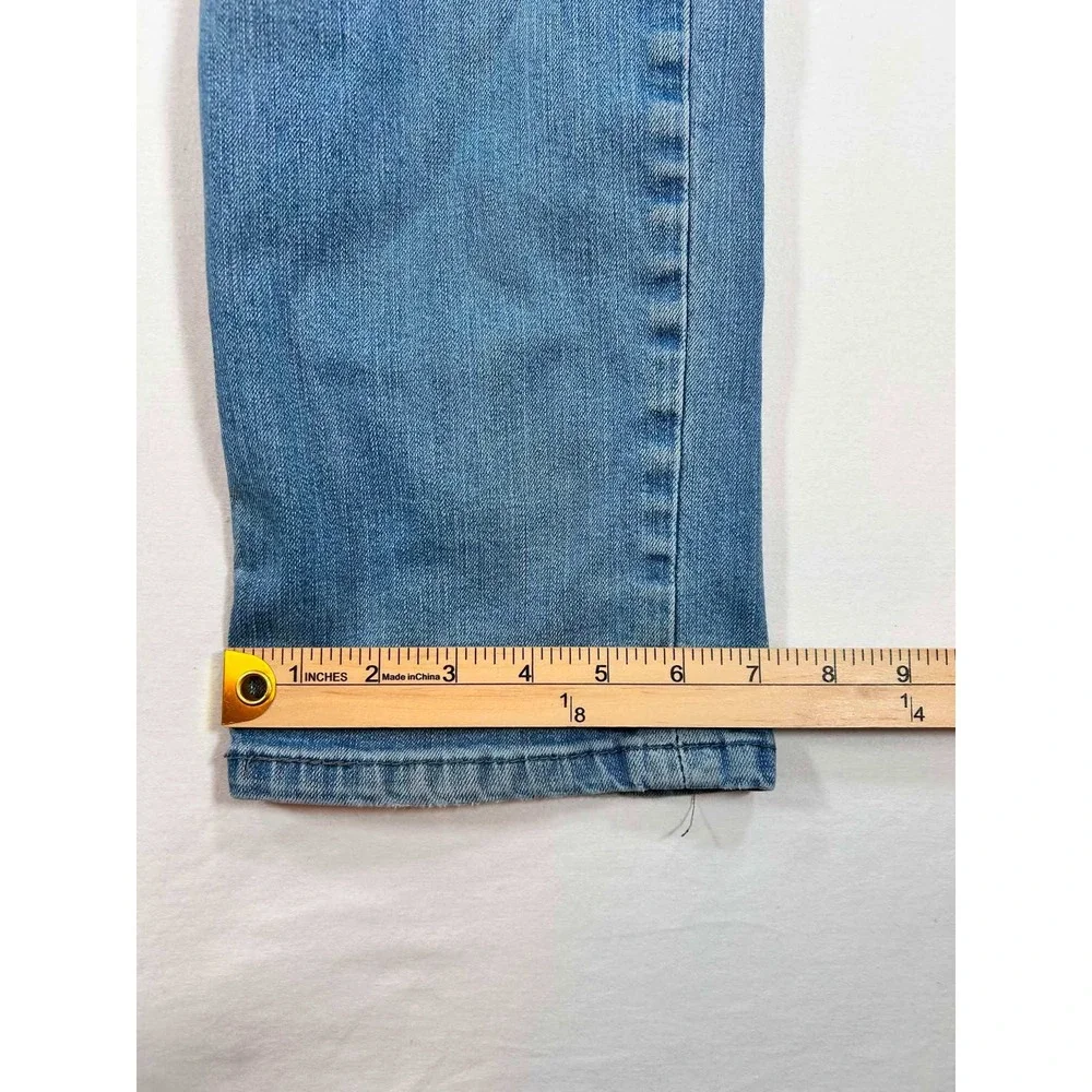 Levis 511 Slim Fit Jeans Mens 36x32 Light Wash Distressed Ripped Denim Blue